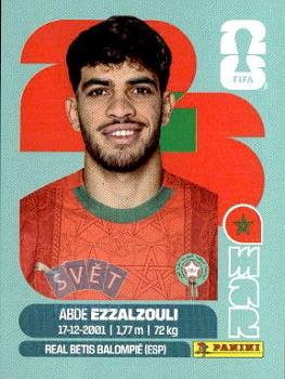Abde Ezzalzouli Morocco samolepka Panini World Cup 2026 #MAR17