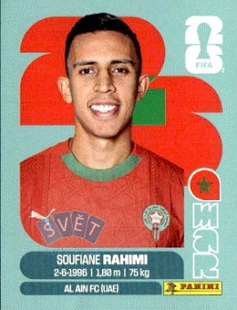 Soufiane Rahimi Morocco samolepka Panini World Cup 2026 #MAR18