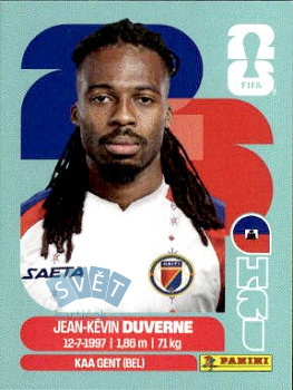 Jean-Kevin Duverne Haiti samolepka Panini World Cup 2026 #HAI5