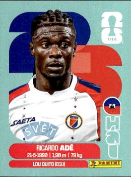 Ricardo Ade Haiti samolepka Panini World Cup 2026 #HAI6