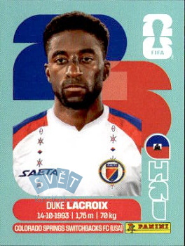 Duke Lacroix Haiti samolepka Panini World Cup 2026 #HAI7