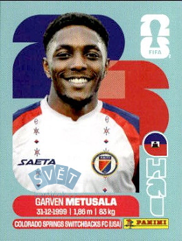 Garven Metusala Haiti samolepka Panini World Cup 2026 #HAI8