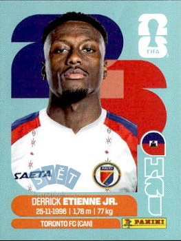 Derrick Etienne Jr Haiti samolepka Panini World Cup 2026 #HAI15