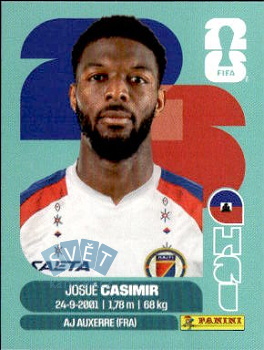 Josue Casimir Haiti samolepka Panini World Cup 2026 #HAI16