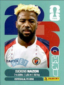 Duckens Nazon Haiti samolepka Panini World Cup 2026 #HAI18