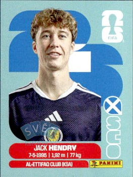 Jack Hendry Scotland samolepka Panini World Cup 2026 #SCO3