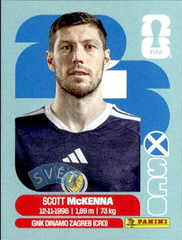 Scott McKenna Scotland samolepka Panini World Cup 2026 #SCO7
