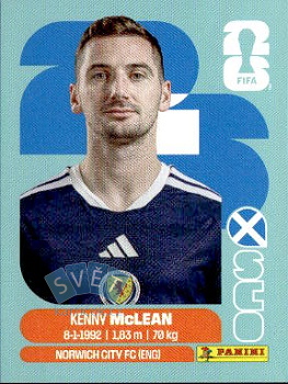 Kenny McLean Scotland samolepka Panini World Cup 2026 #SCO16