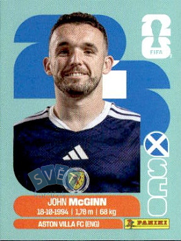 John McGinn Scotland samolepka Panini World Cup 2026 #SCO17