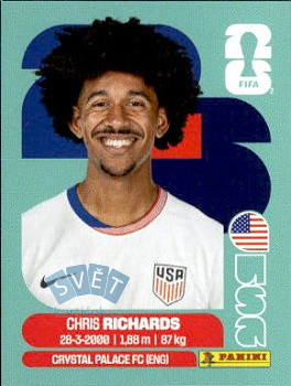 Chris Richards USA samolepka Panini World Cup 2026 #USA3