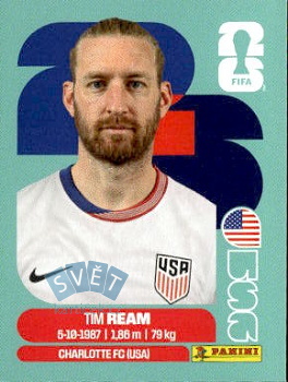Tim Ream USA samolepka Panini World Cup 2026 #USA4