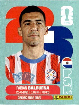 Fabian Balbuena Paraguay samolepka Panini World Cup 2026 #PAR5