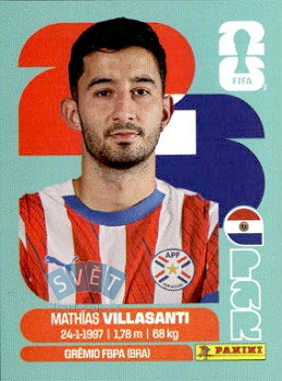 Mathias Villasanti Paraguay samolepka Panini World Cup 2026 #PAR9