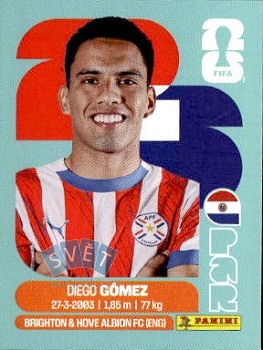 Diego Gomez Paraguay samolepka Panini World Cup 2026 #PAR10