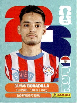 Damian Bobadilla Paraguay samolepka Panini World Cup 2026 #PAR11