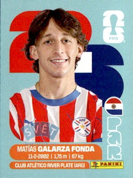 Matias Galarza Fonda Paraguay samolepka Panini World Cup 2026 #PAR14