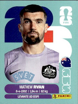 Mathew Ryan Australia samolepka Panini World Cup 2026 #AUS2