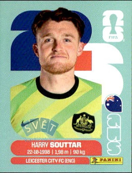 Harry Souttar Australia samolepka Panini World Cup 2026 #AUS4
