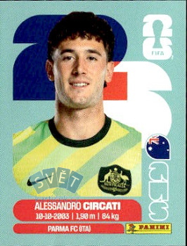 Alessandro Circati Australia samolepka Panini World Cup 2026 #AUS5