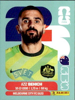 Aziz Behich Australia samolepka Panini World Cup 2026 #AUS7
