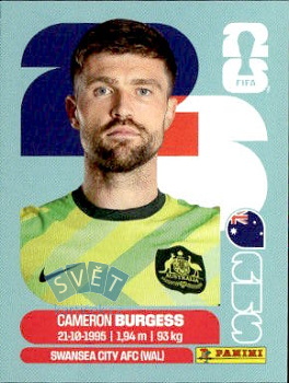 Cameron Burgess Australia samolepka Panini World Cup 2026 #AUS8