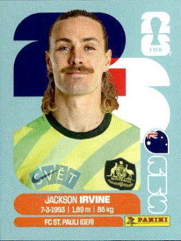 Jackson Irvine Australia samolepka Panini World Cup 2026 #AUS11