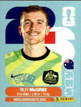 Riley McGree Australia samolepka Panini World Cup 2026 #AUS12