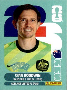 Craig Goodwin Australia samolepka Panini World Cup 2026 #AUS17