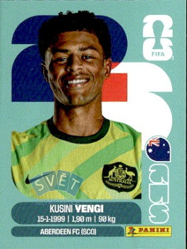 Kusini Yengi Australia samolepka Panini World Cup 2026 #AUS18