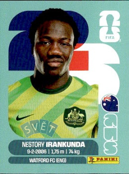 Nestory Irankunda Australia samolepka Panini World Cup 2026 #AUS19