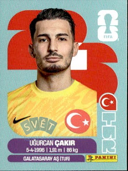 Ugurcan Cakir Turkey samolepka Panini World Cup 2026 #TUR2