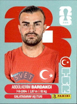 Abdulkerim Bardakci Turkey samolepka Panini World Cup 2026 #TUR5