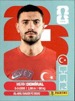 Merih Demiral Turkey samolepka Panini World Cup 2026 #TUR7
