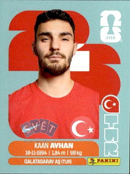 Kaan Ayhan Turkey samolepka Panini World Cup 2026 #TUR9