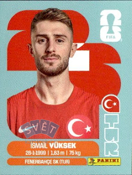 Ismail Yuksek Turkey samolepka Panini World Cup 2026 #TUR10