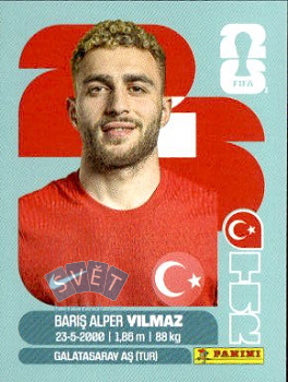 Baris Alper Yilmaz Turkey samolepka Panini World Cup 2026 #TUR18
