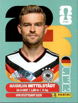Maximilian Mittelstadt Germany samolepka Panini World Cup 2026 #GER9