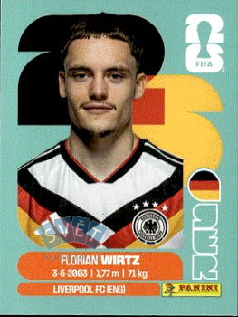 Florian Wirtz Germany samolepka Panini World Cup 2026 #GER11