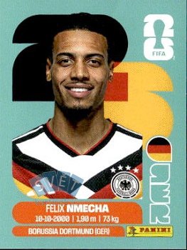 Felix Nmecha Germany samolepka Panini World Cup 2026 #GER12