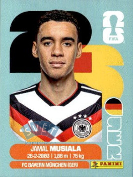 Jamal Musiala Germany samolepka Panini World Cup 2026 #GER15