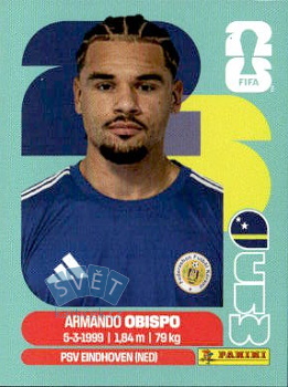 Armando Obispo Curacao samolepka Panini World Cup 2026 #CUW3