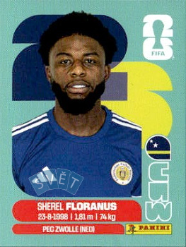 Sherel Floranus Curacao samolepka Panini World Cup 2026 #CUW4