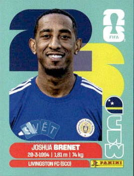 Joshua Brenet Curacao samolepka Panini World Cup 2026 #CUW6