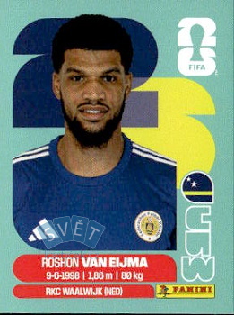 Roshon Van Eijma Curacao samolepka Panini World Cup 2026 #CUW7