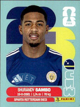 Shurandy Sambo Curacao samolepka Panini World Cup 2026 #CUW8