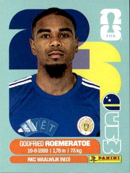 Godfried Roemeratoe Curacao samolepka Panini World Cup 2026 #CUW10