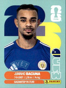 Juninho Bacuna Curacao samolepka Panini World Cup 2026 #CUW11