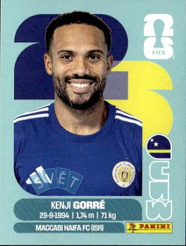Kenji Gorre Curacao samolepka Panini World Cup 2026 #CUW15