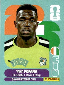 Yahia Fofana Cote D'Ivoire samolepka Panini World Cup 2026 #CIV2