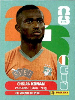 Ghislain Konan Cote D'Ivoire samolepka Panini World Cup 2026 #CIV3